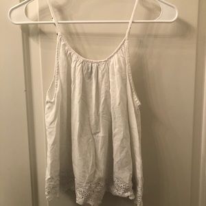 White crop tank top